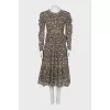 Dress with metallic decor