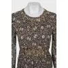 Dress with metallic decor