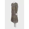 Dress with metallic decor