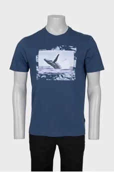 Men's Blue T-Shirt With Tag