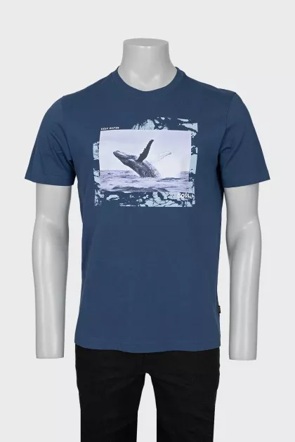 Men's Blue T-Shirt With Tag