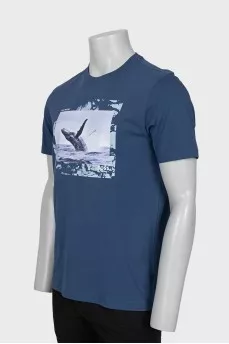 Men's Blue T-Shirt With Tag