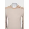 Beige jumper with zipper