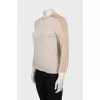 Beige jumper with zipper