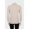 Beige jumper with zipper