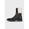 Insulated lace-up boots