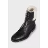 Insulated lace-up boots