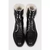 Insulated lace-up boots