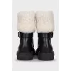 Insulated lace-up boots