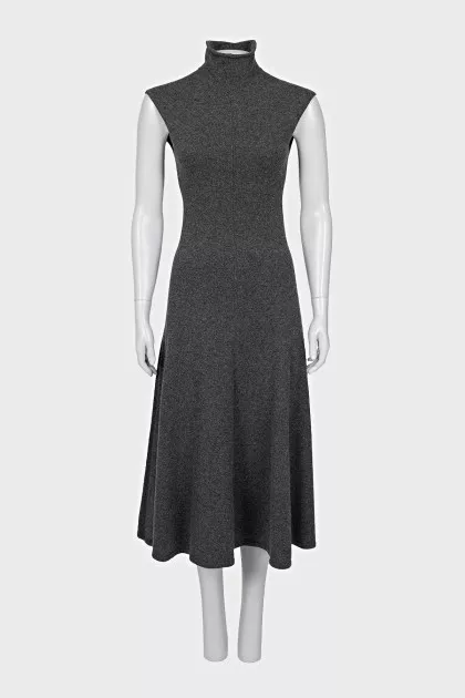 Gray cashmere dress