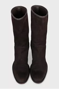 Brown suede boots