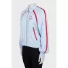 Blue sports jacket with a zipper