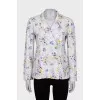 White jacket with floral print