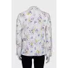 White jacket with floral print