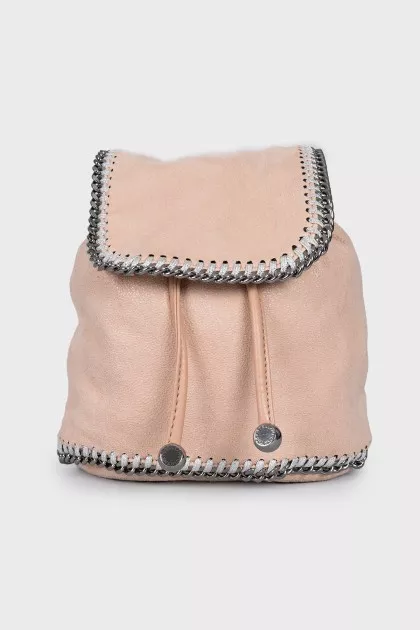 Backpack decorated with chains