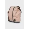 Backpack decorated with chains