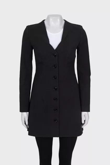 Black button down dress