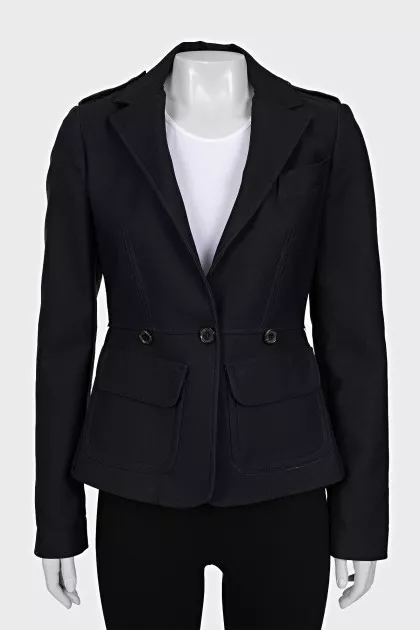 Black button down jacket