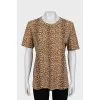 Straight T-shirt with animal print
