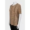 Straight T-shirt with animal print