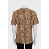 Straight T-shirt with animal print