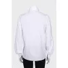 Shirt with branded buttons