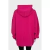 Pink hoodie with brand logo