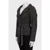 Fitted jacket with belt