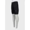 Men's black denim shorts