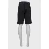 Men's black denim shorts