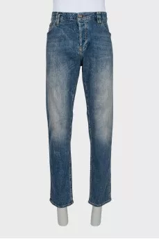 Чоловічі джинси straight fit на гудзиках
