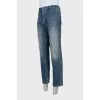 Men's straight fit jeans with buttons