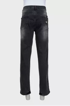 Men's straight fit jeans with logo