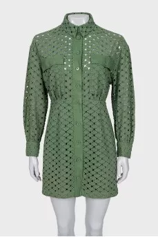 Green lace dress