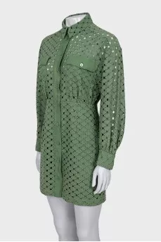 Green lace dress