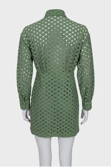 Green lace dress