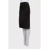 Straight leather skirt