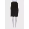 Straight leather skirt