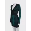 Green dress with animal print