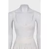 White fitted dress with straps