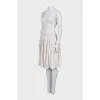 White fitted dress with straps