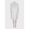White fitted dress with straps