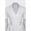 White sheath dress