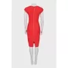 Fitted dress with back zip