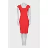 Fitted dress with back zip