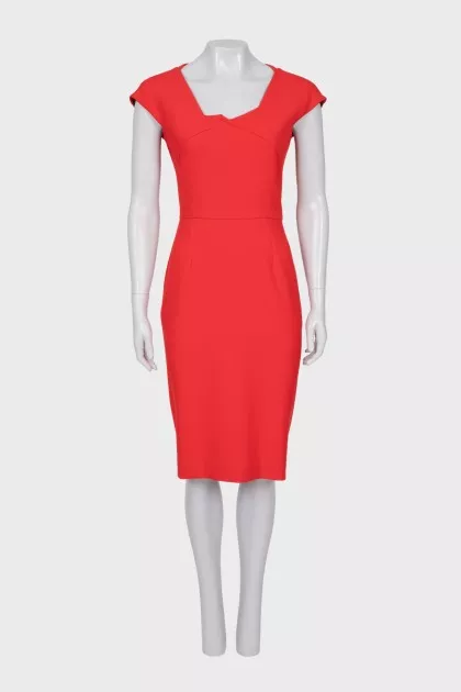 Fitted dress with back zip