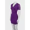 Dress with lace inserts with tag