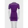 Dress with lace inserts with tag