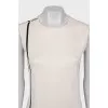 Fitted dress with contrast trim