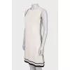 Fitted dress with contrast trim